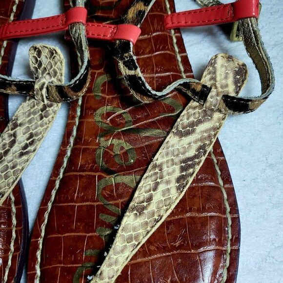 SSM EDELMAN thong sandal size 6.5 flat leather Used. - Picture 4 of 6